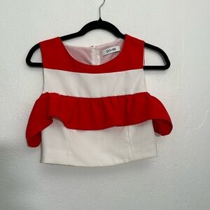 Crop top with drop sleeves